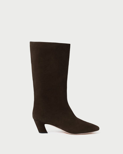 Cleo Brown Suede Mid-Calf Boot