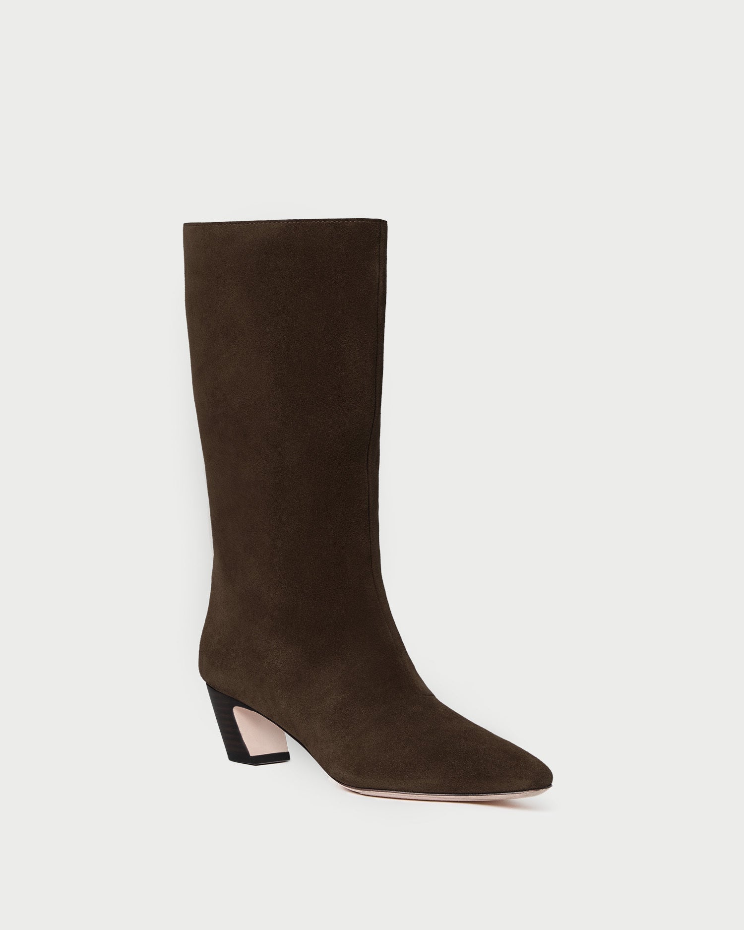 Cleo Brown Suede Mid-Calf Boot