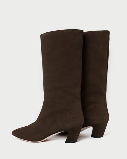 Cleo Brown Suede Mid-Calf Boot