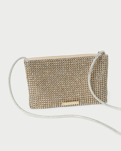 Yasmine Gold Diamanté Crossbody