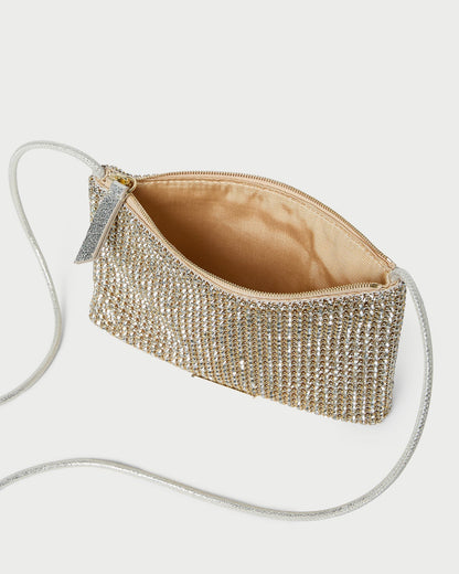 Yasmine Gold Diamanté Crossbody
