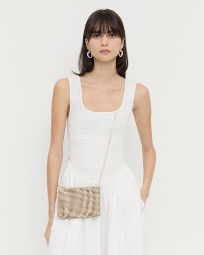 Yasmine Gold Diamanté Crossbody
