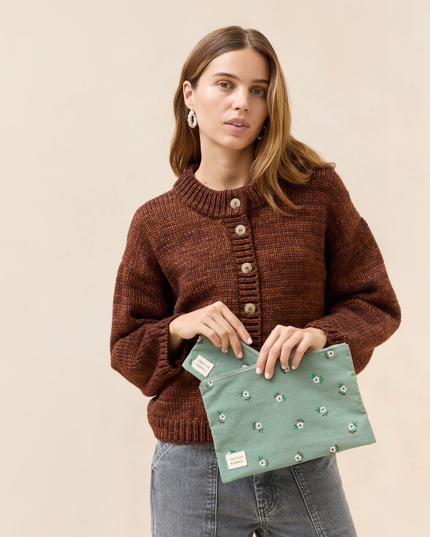 Tracy Sage Floral Pouch Set