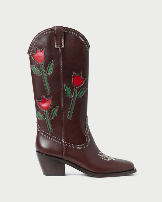 Wilder Espresso Leather Tulip Boot