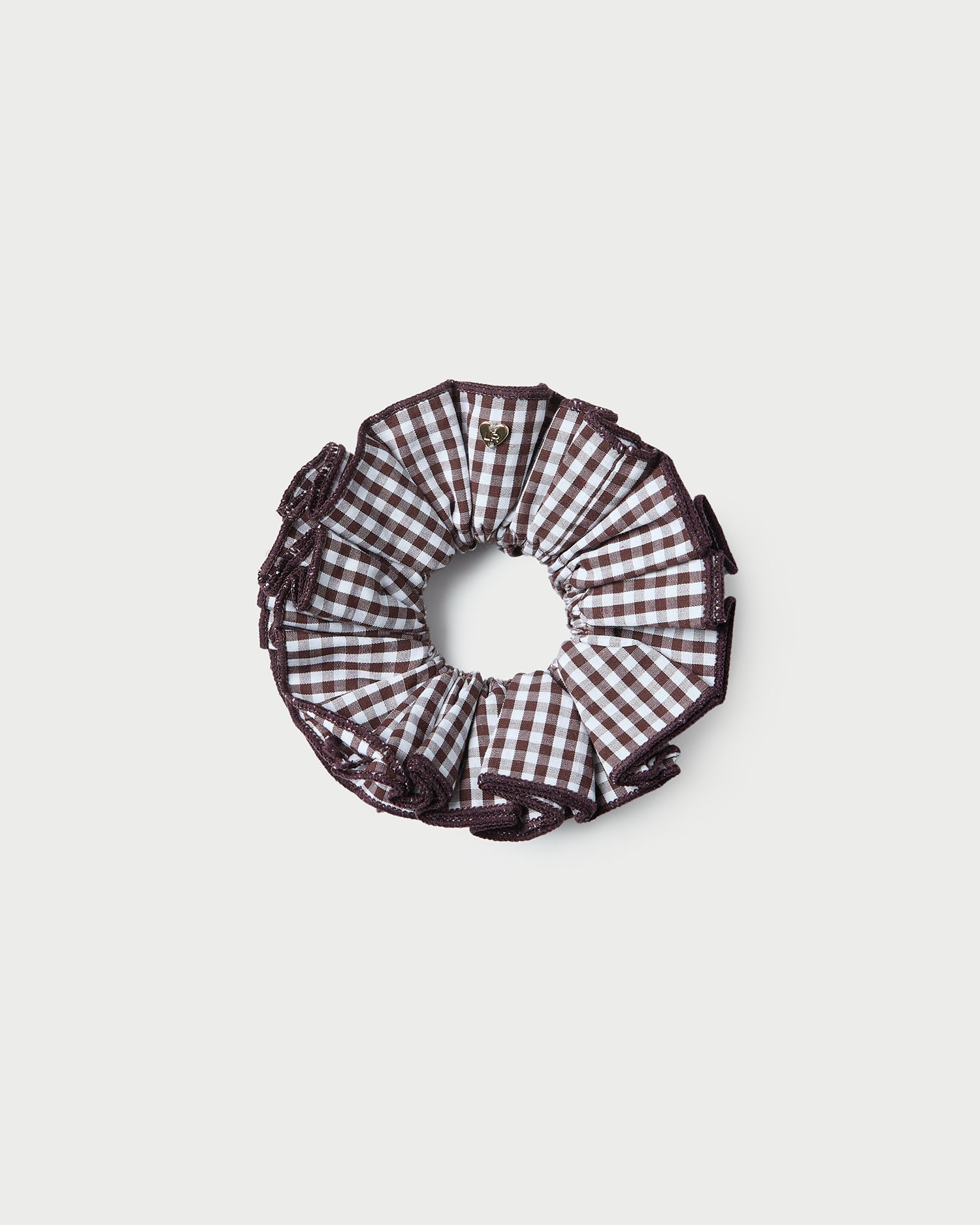 Felice Brown Gingham Layered Scrunchie