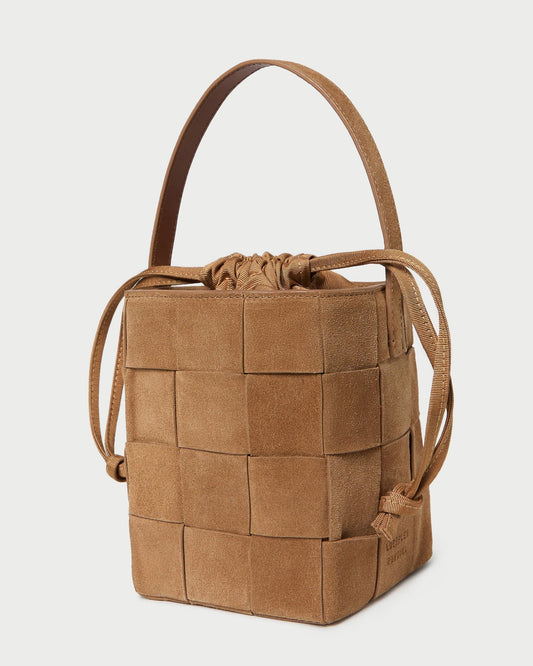 Laith Toffee Suede Bucket Bag