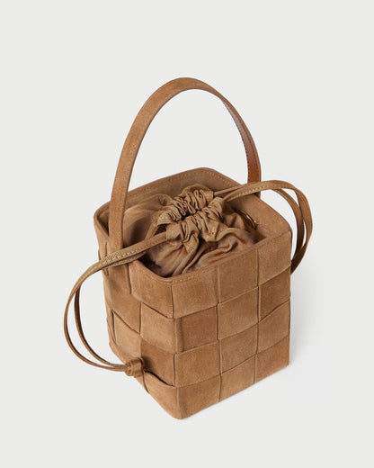 Laith Toffee Suede Bucket Bag