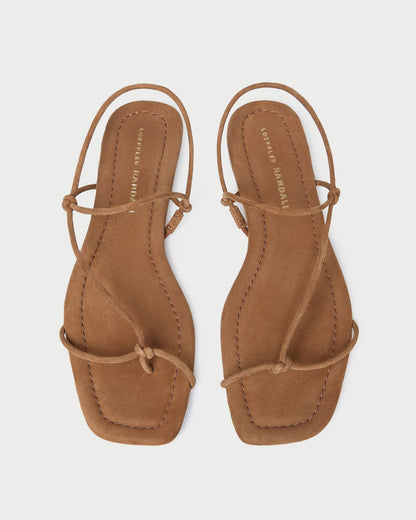 Eleanor Cacao Suede Strappy Sandal