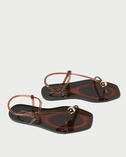 Dana Brown Strappy Jelly Sandal