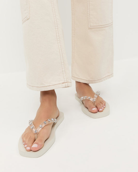 Taryn Cream Jelly Flip Flop