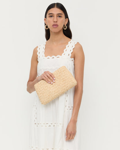 Aviva Natural Woven Straw Bag
