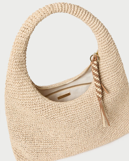 Willow Natural Woven Hobo Bag