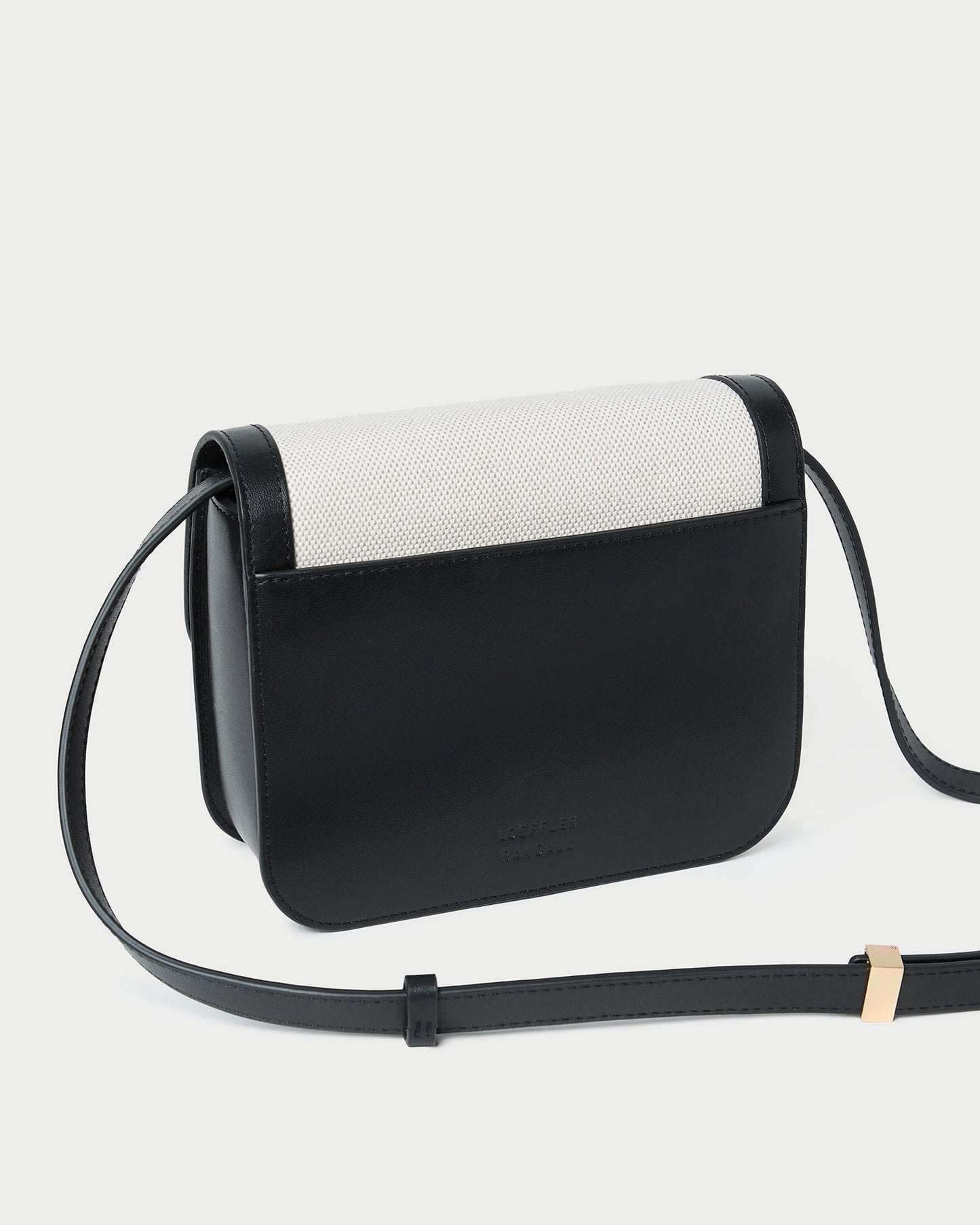 Desi Black/Natural Canvas Crossbody
