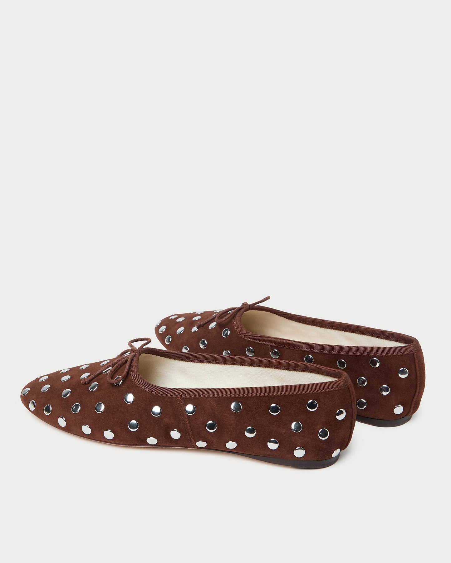 Landon Espresso/Silver Suede Ballet Flat