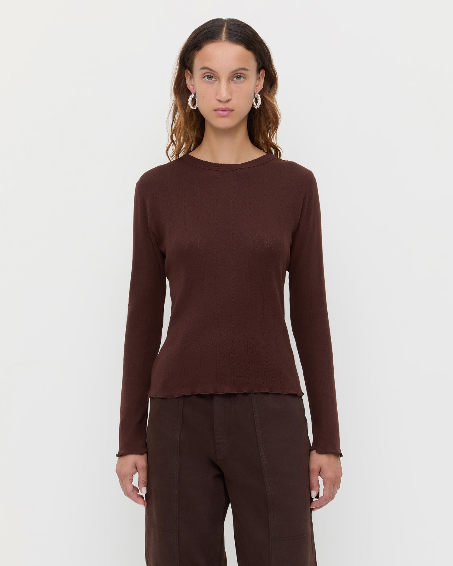 Lolo Pointelle Long-Sleeve Tee