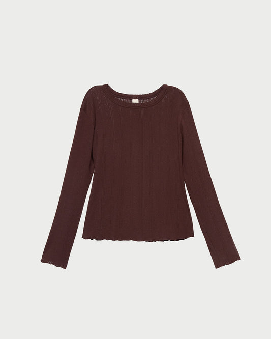 Lolo Pointelle Long-Sleeve Tee