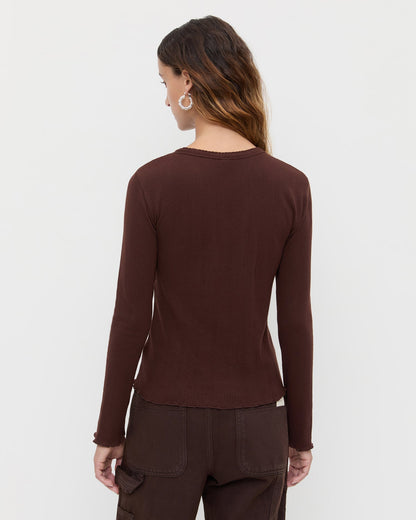 Lolo Pointelle Long-Sleeve Tee