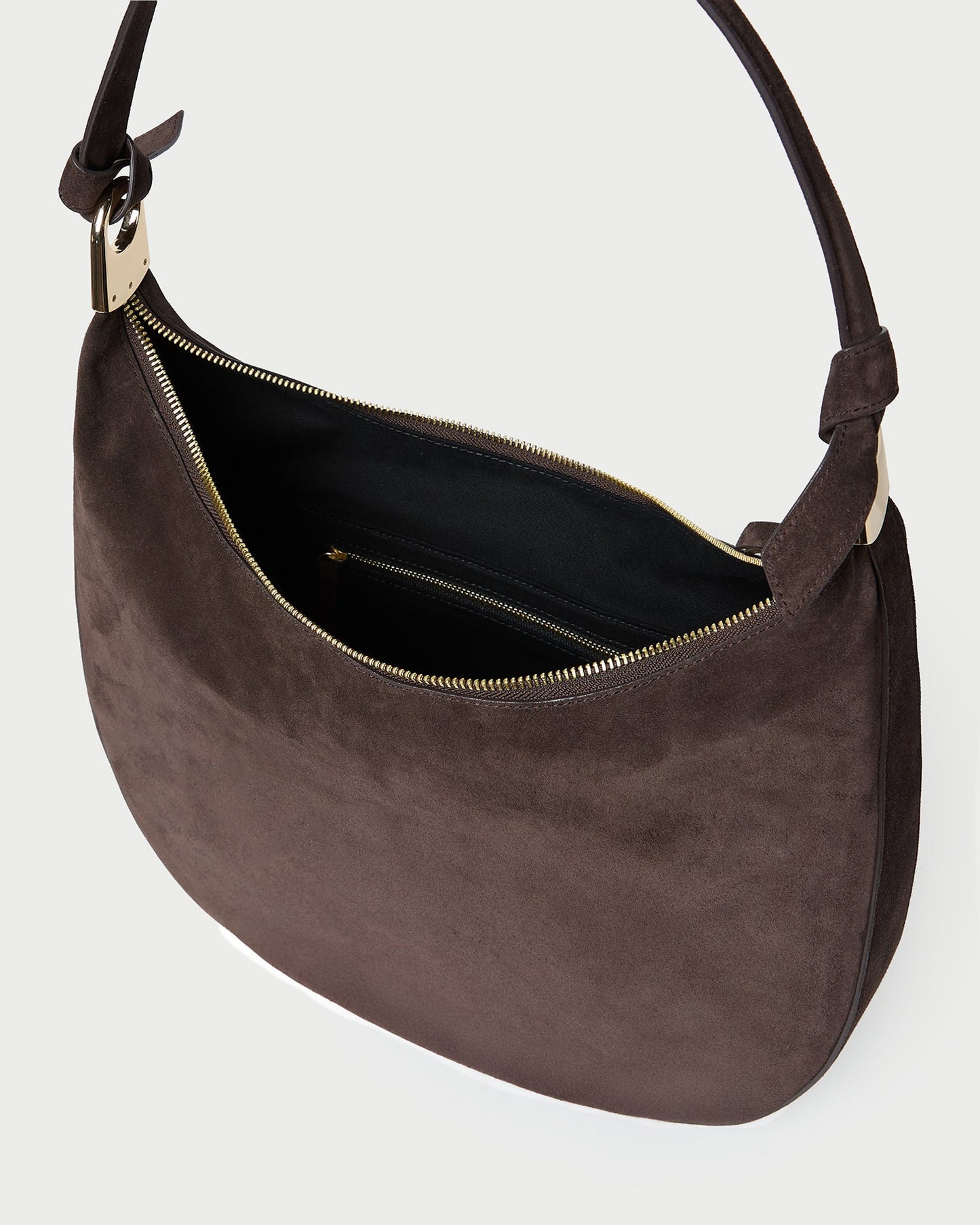 Morgan Brown Suede Shoulder Bag