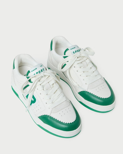 Topspin Cream/Green Court Sneaker