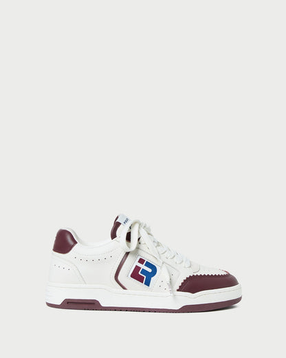 Topspin Cream/Maroon Court Sneaker