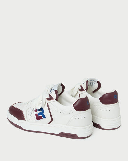 Topspin Cream/Maroon Court Sneaker