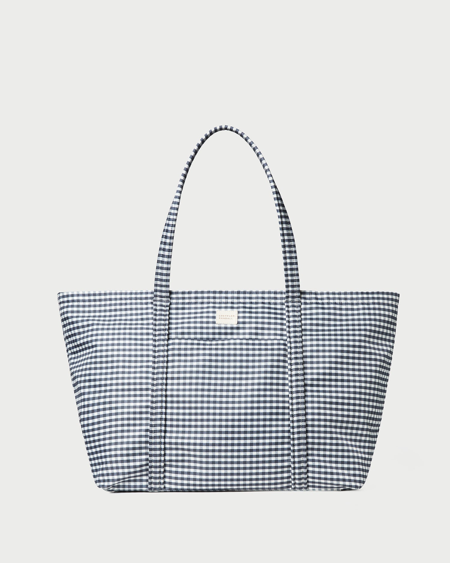 Dina Black/White Gingham Travel Tote