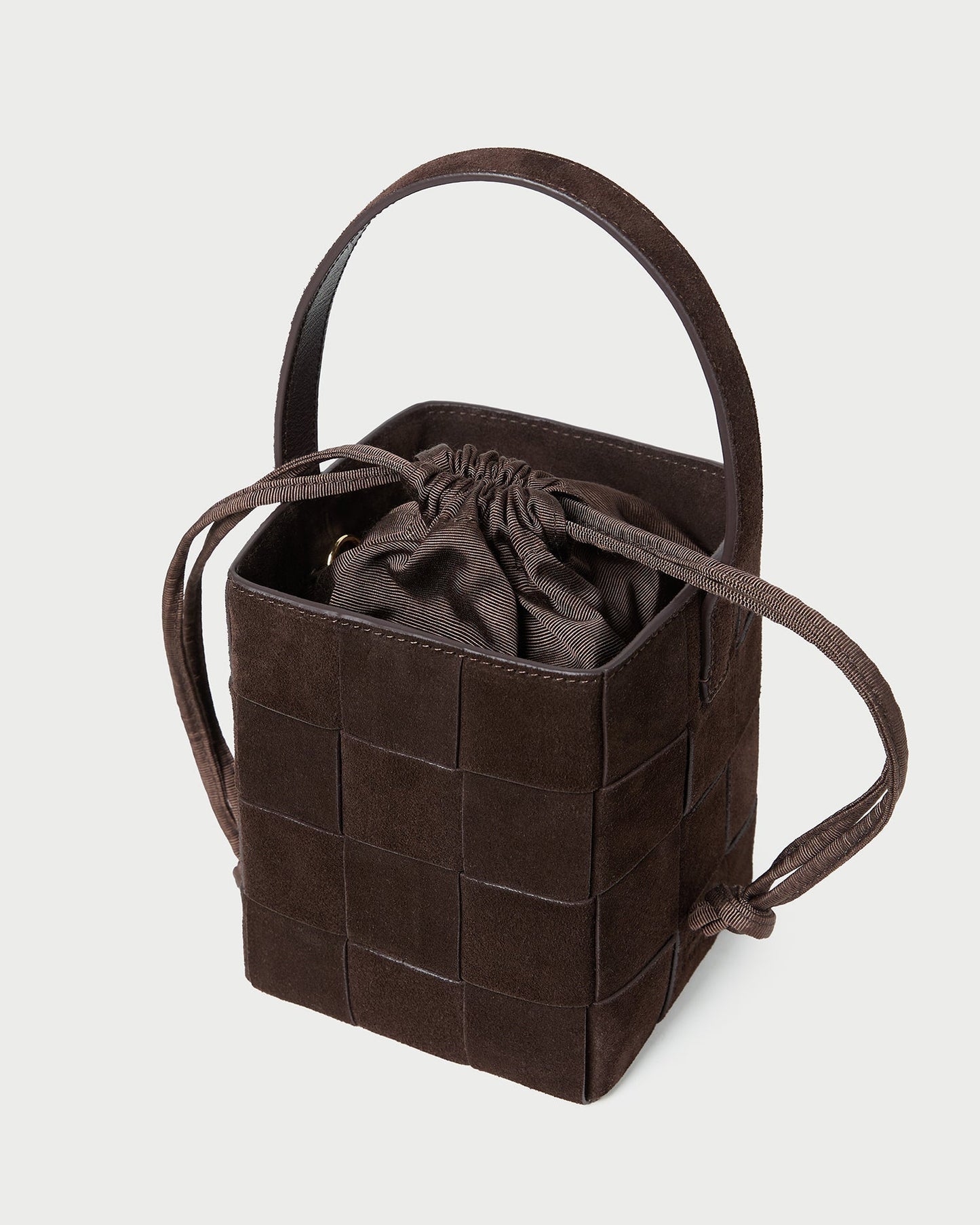 Laith Brown Suede Bucket Bag