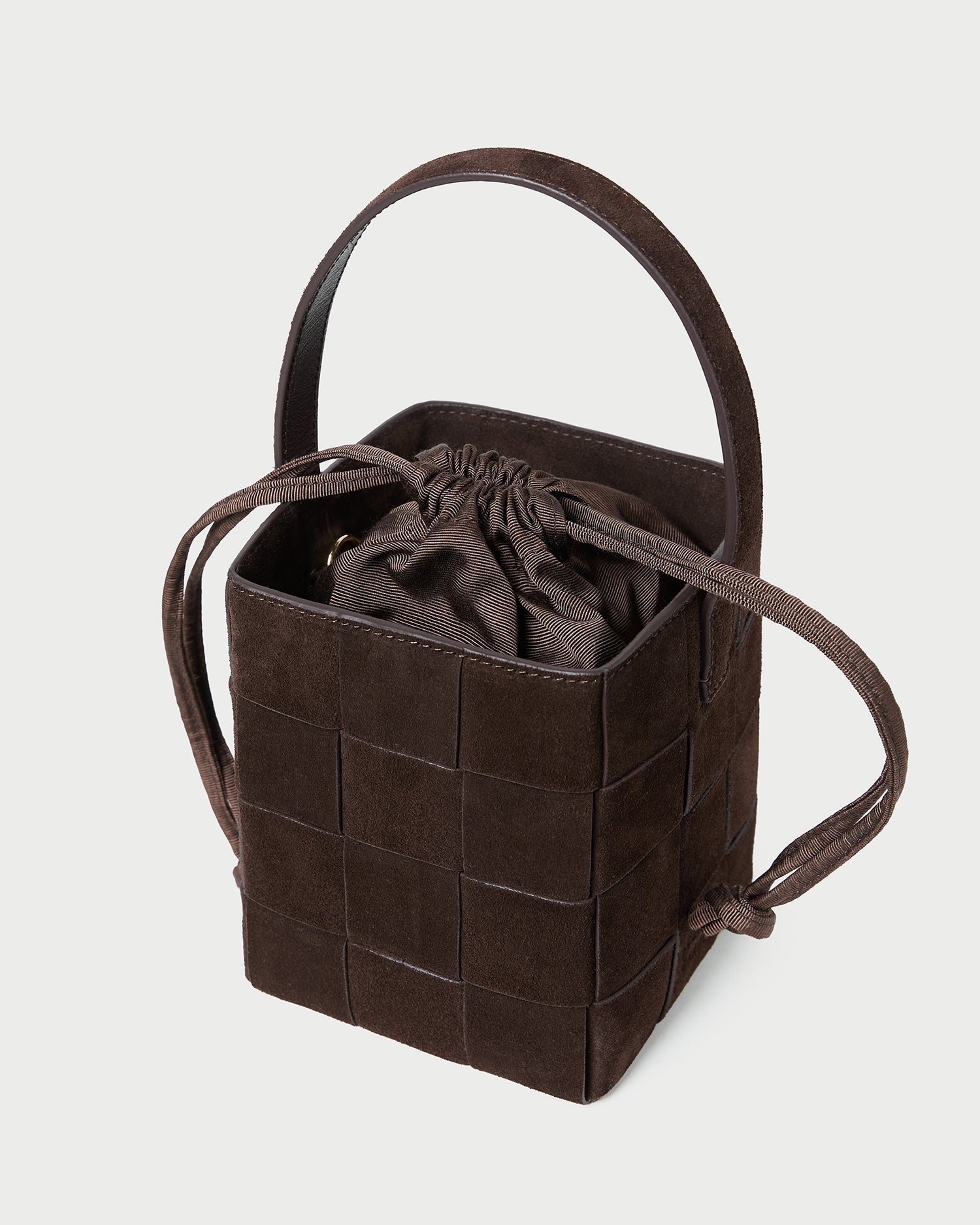Laith Brown Suede Bucket Bag