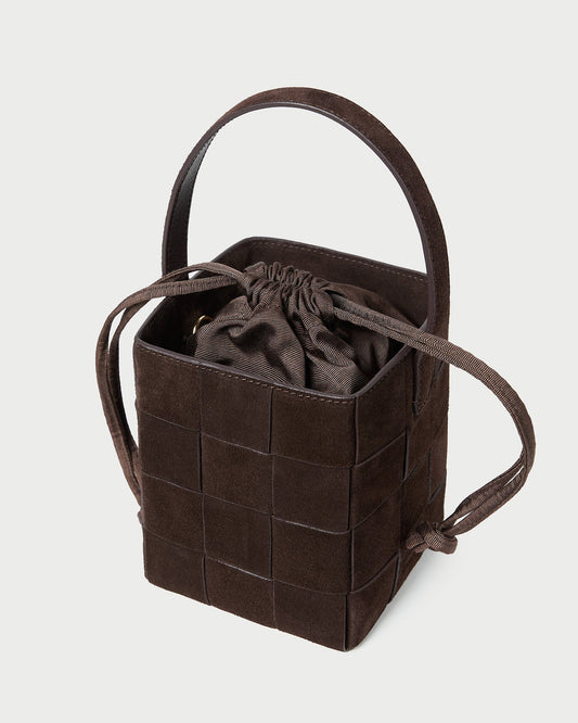 Laith Brown Suede Bucket Bag