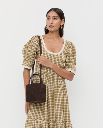 Laith Brown Suede Bucket Bag