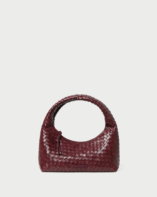 Mercer Maroon Woven Shoulder Bag