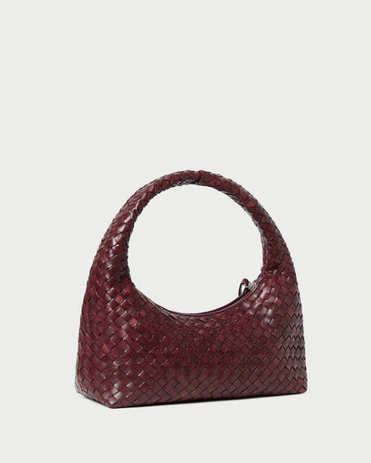 Mercer Maroon Woven Shoulder Bag