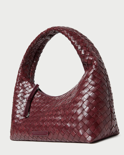 Mercer Maroon Woven Shoulder Bag