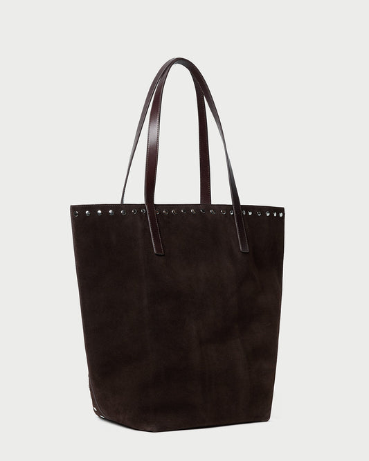 Walker Brown/Silver Suede Tote