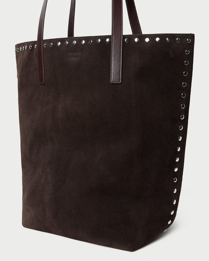 Walker Brown/Silver Suede Tote