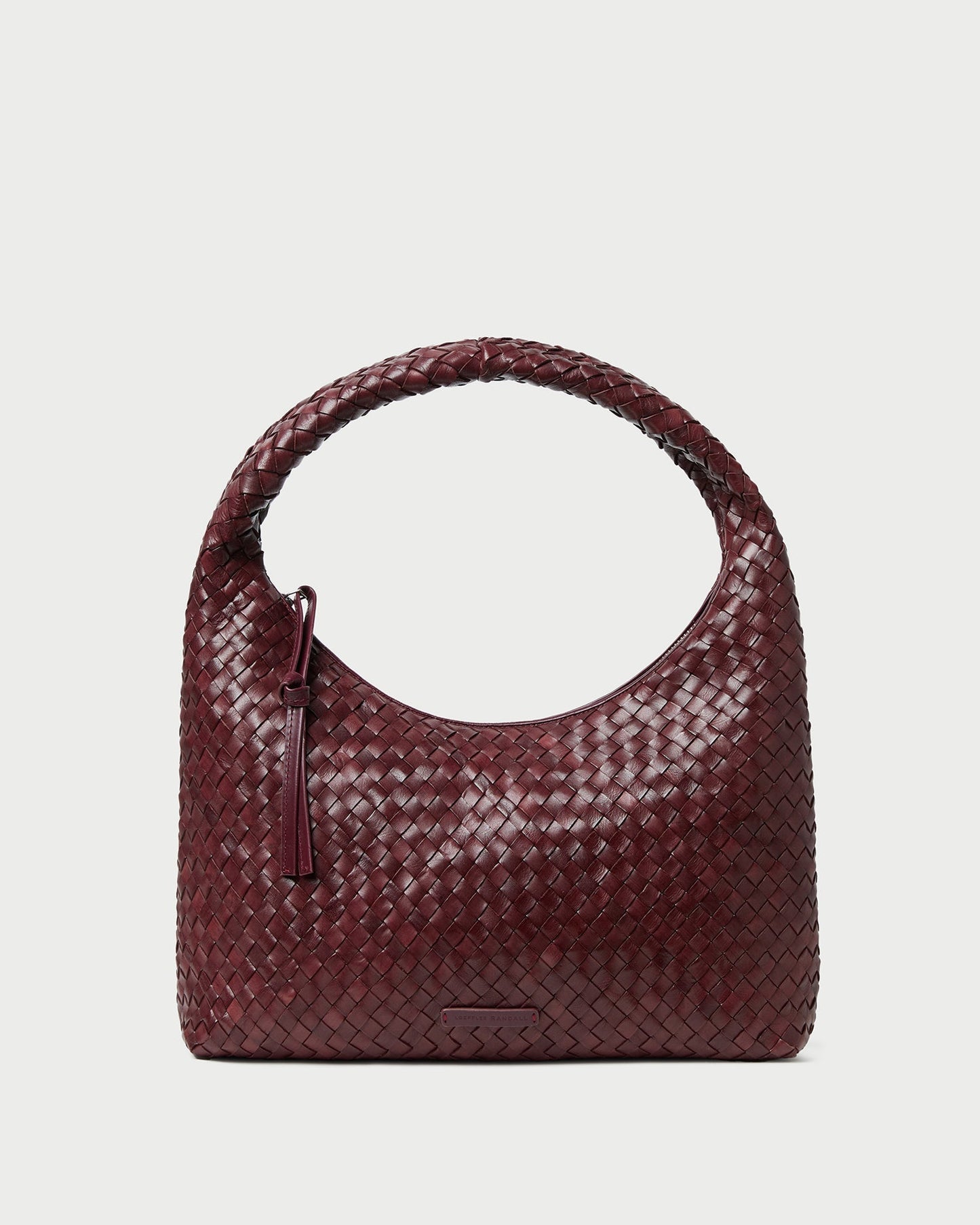 Willow Maroon Woven Hobo Bag