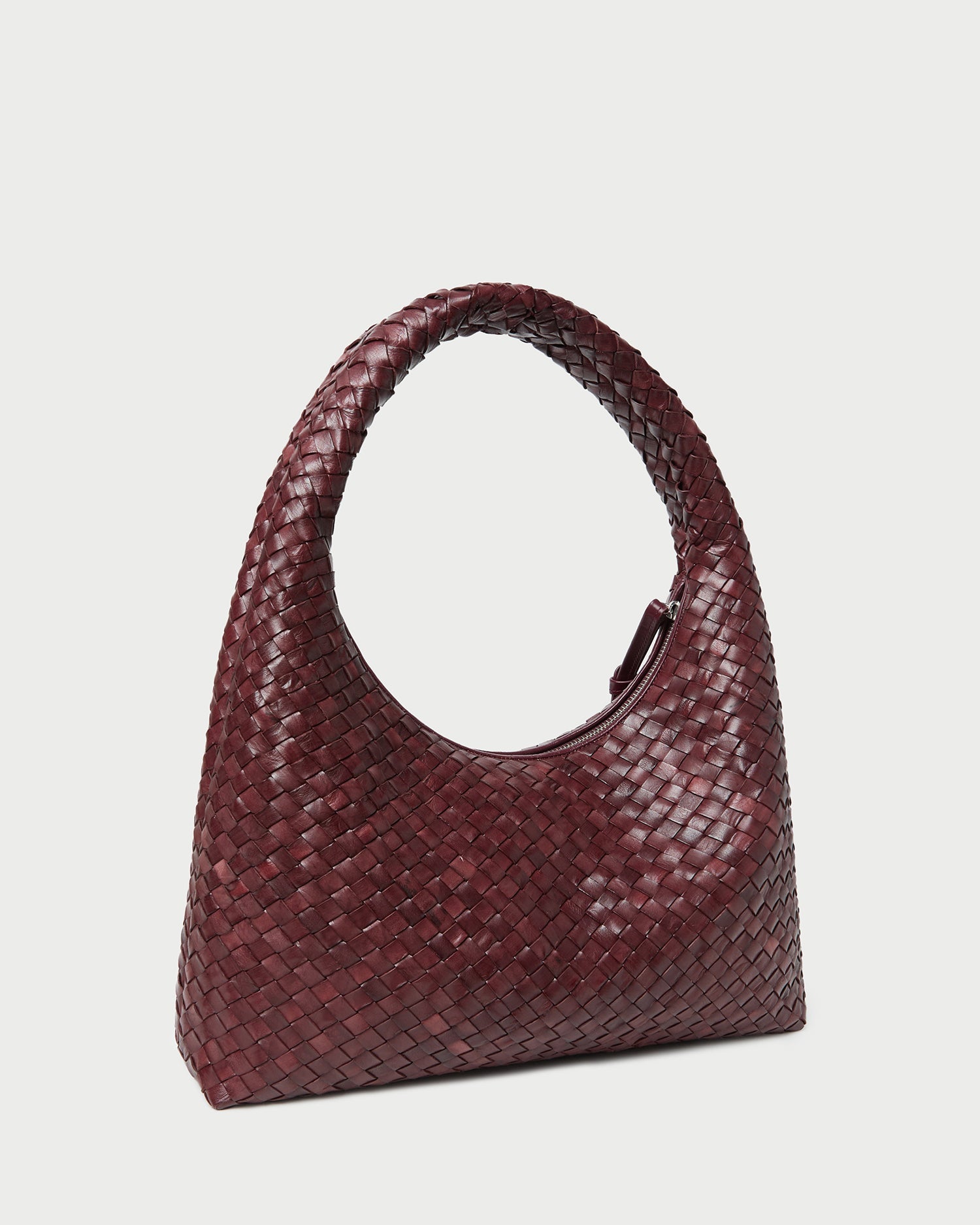 Willow Maroon Woven Hobo Bag