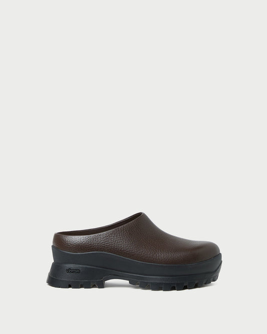 Gemma Brown Leather Lug Mule