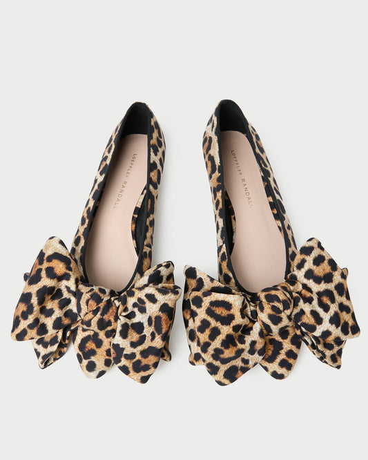 Noa Leopard Jersey Bow Flat