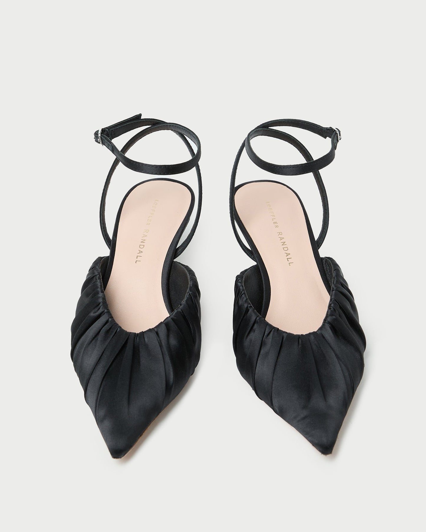 Rio Black Satin Kitten Heel