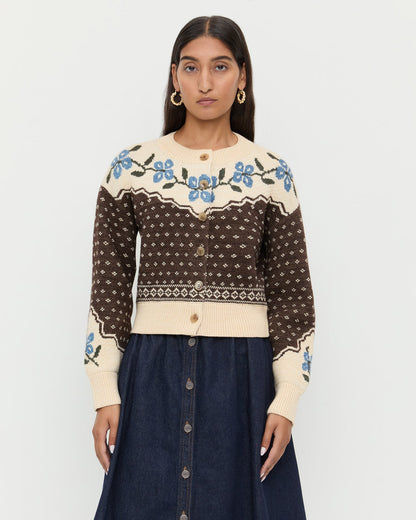 Idris Intarsia Cardigan