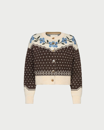 Idris Intarsia Cardigan