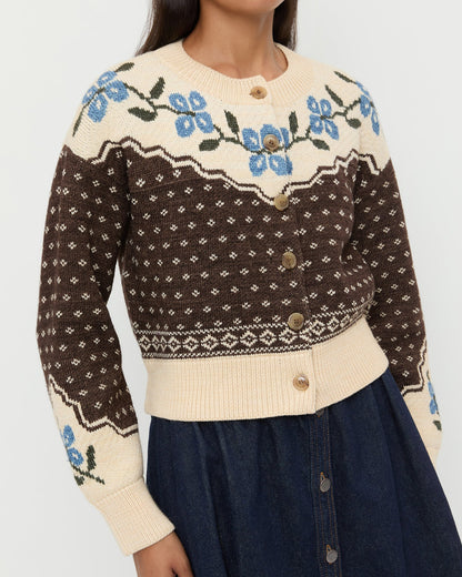 Idris Intarsia Cardigan