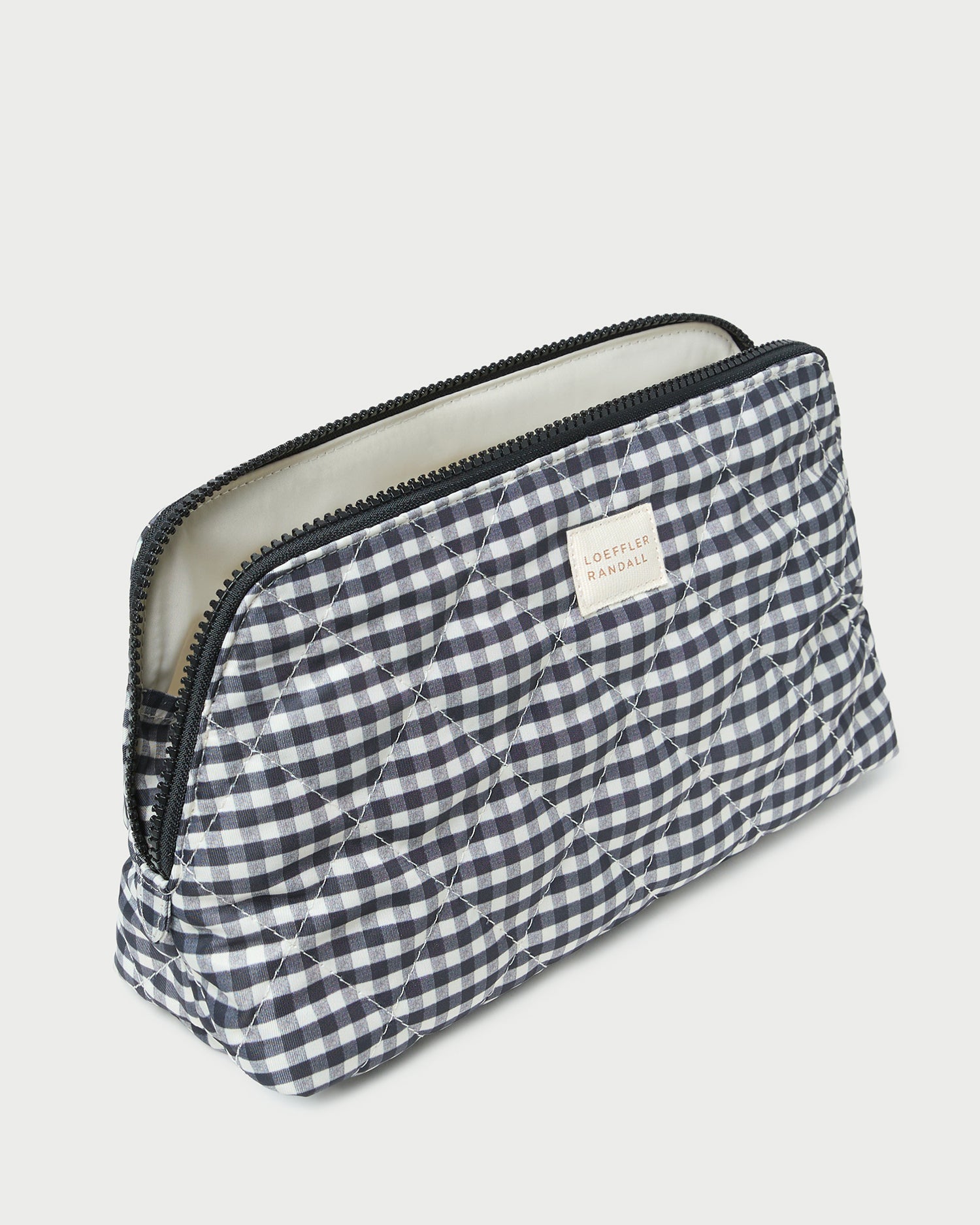 Frances Black/White Gingham Cosmetic Pouch