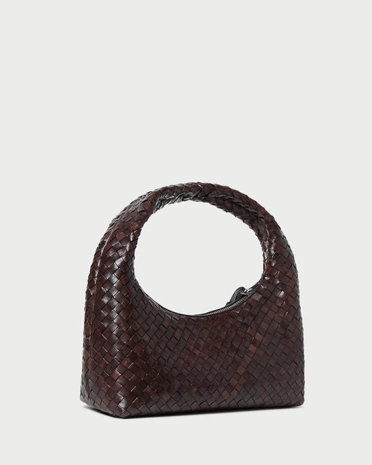 Mercer Chocolate Woven Shoulder Bag