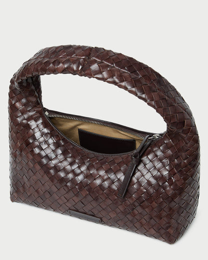 Mercer Chocolate Woven Shoulder Bag
