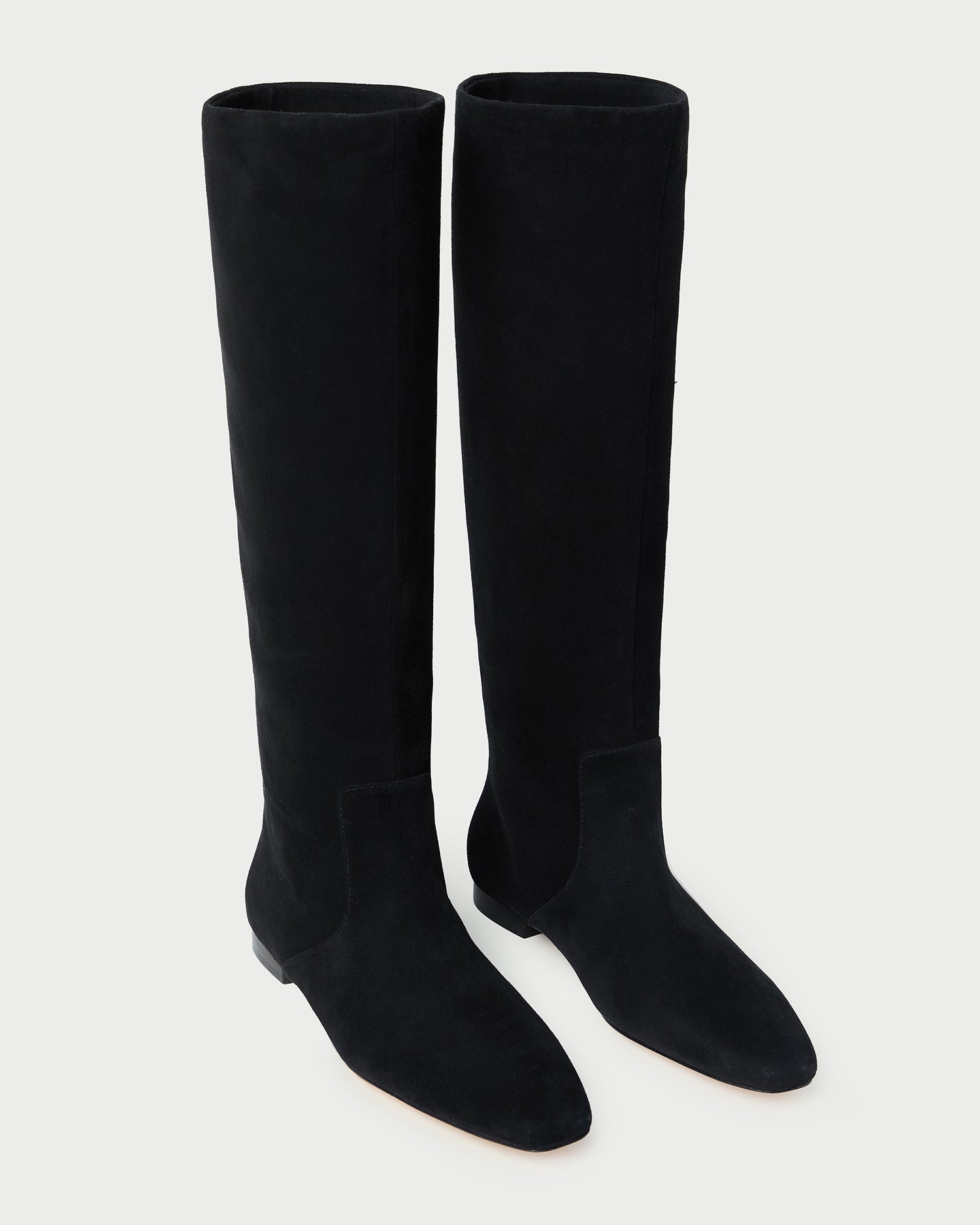 Lillian Black Suede Tall Boot