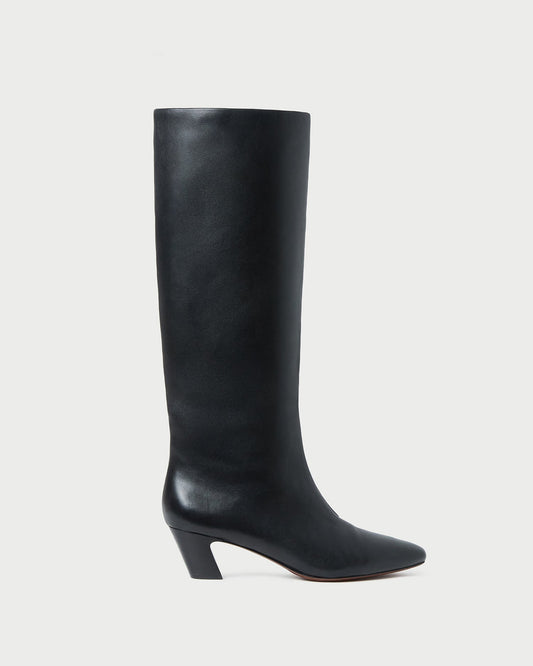 Marley Black Leather Tall Boot