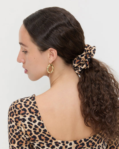Astrid Leopard Jersey Scrunchie