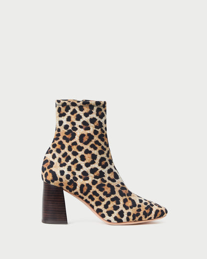 Elise Leopard Jersey Ankle Boot